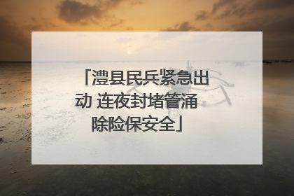 澧县民兵紧急出动 连夜封堵管涌除险保安全