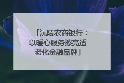 沅陵农商银行：以暖心服务擦亮适老化金融品牌
