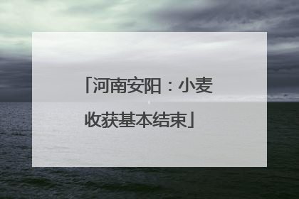 河南安阳：小麦收获基本结束