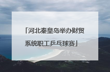河北秦皇岛举办财贸系统职工乒乓球赛