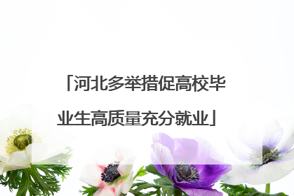 河北多举措促高校毕业生高质量充分就业