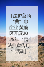 法护营商 “典”惠企业 黄陂区开展2025年“民法典宣传月”活动