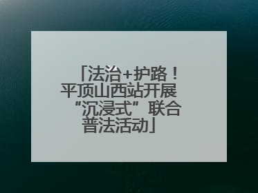 法治+护路！平顶山西站开展“沉浸式”联合普法活动