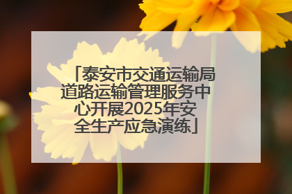 泰安市交通运输局道路运输管理服务中心开展2025年安全生产应急演练