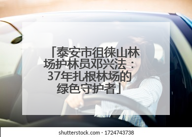 泰安市徂徕山林场护林员邓兴法：37年扎根林场的绿色守护者