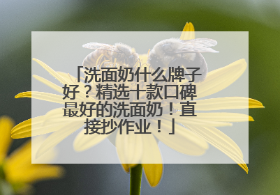 洗面奶什么牌子好？精选十款口碑最好的洗面奶！直接抄作业！