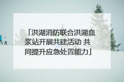 洪湖消防联合洪湖血浆站开展共建活动 共同提升应急处置能力