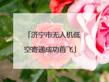 济宁市无人机低空寄递成功首飞