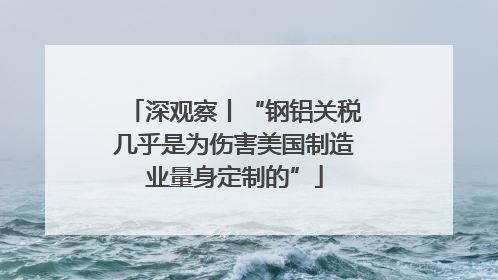 深观察丨“钢铝关税几乎是为伤害美国制造业量身定制的”