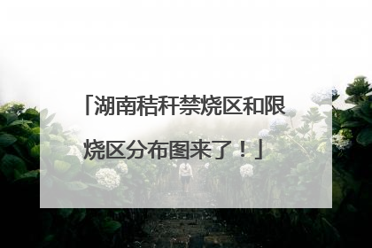 湖南秸秆禁烧区和限烧区分布图来了！