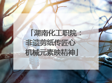 湖南化工职院：非遗剪纸传匠心 机械元素映精神
