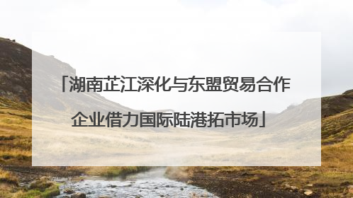 湖南芷江深化与东盟贸易合作 企业借力国际陆港拓市场
