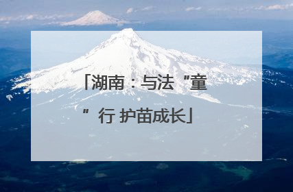 湖南：与法“童”行 护苗成长