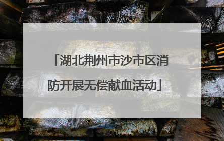 湖北荆州市沙市区消防开展无偿献血活动