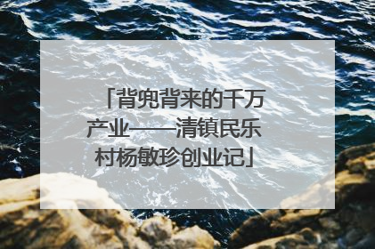 背兜背来的千万产业——清镇民乐村杨敏珍创业记