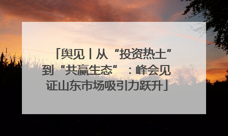 舆见丨从“投资热土”到“共赢生态”：峰会见证山东市场吸引力跃升