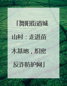舞阳街道城山村：走进苗木基地，织密反诈防护网