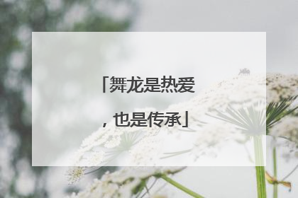 舞龙是热爱，也是传承