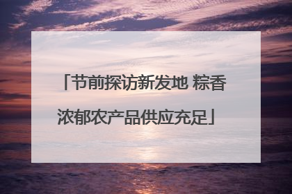 节前探访新发地 粽香浓郁农产品供应充足