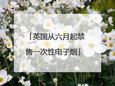 英国从六月起禁售一次性电子烟