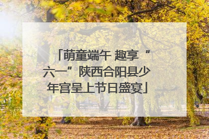 萌童端午 趣享“六一”陕西合阳县少年宫呈上节日盛宴