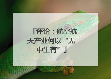评论：航空航天产业何以“无中生有”