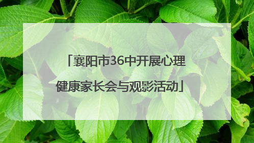 襄阳市36中开展心理健康家长会与观影活动