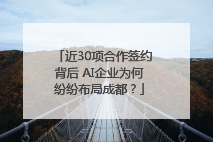 近30项合作签约背后 AI企业为何纷纷布局成都？