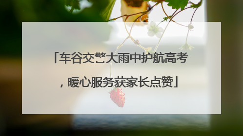 车谷交警大雨中护航高考，暖心服务获家长点赞
