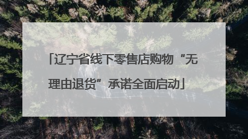 辽宁省线下零售店购物“无理由退货”承诺全面启动