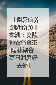 避暑康养到湖南③丨株洲：炎陵神农谷&茶陵花湖谷 夏日消暑好去处