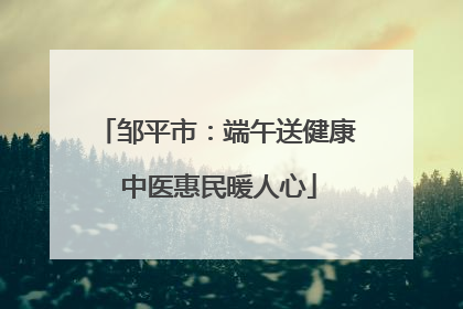邹平市：端午送健康 中医惠民暖人心