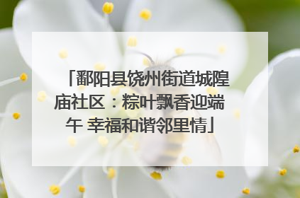鄱阳县饶州街道城隍庙社区：粽叶飘香迎端午 幸福和谐邻里情