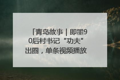 青岛故事｜即墨90后村书记“功夫”出圈，单条视频播放量过600万