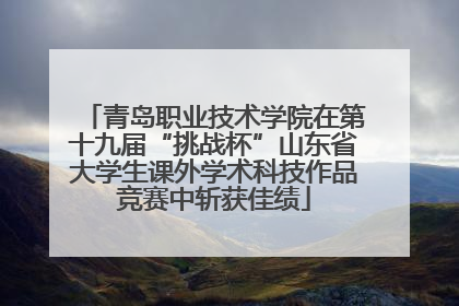 青岛职业技术学院在第十九届“挑战杯”山东省大学生课外学术科技作品竞赛中斩获佳绩