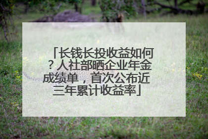 长钱长投收益如何？人社部晒企业年金成绩单，首次公布近三年累计收益率