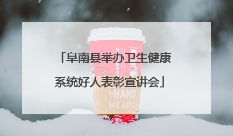 阜南县举办卫生健康系统好人表彰宣讲会
