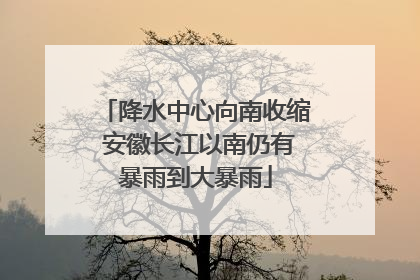 降水中心向南收缩 安徽长江以南仍有暴雨到大暴雨
