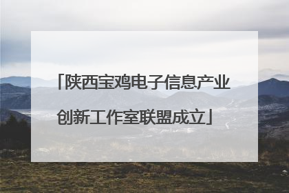 陕西宝鸡电子信息产业创新工作室联盟成立