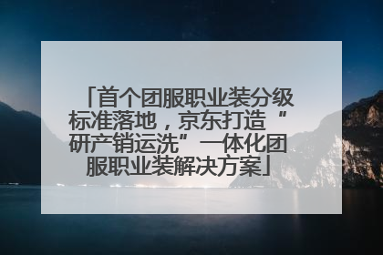 首个团服职业装分级标准落地，京东打造“研产销运洗”一体化团服职业装解决方案