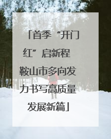 首季“开门红”启新程 鞍山市多向发力书写高质量发展新篇