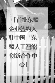 首批东盟企业签约入驻中国—东盟人工智能创新合作中心