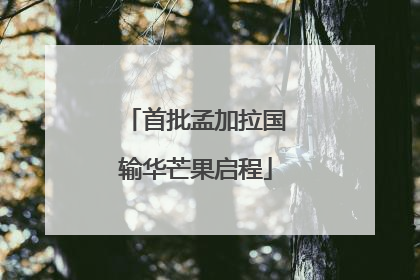 首批孟加拉国输华芒果启程