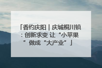 香约庆阳｜庆城桐川镇：创新求变 让“小苹果”做成“大产业”
