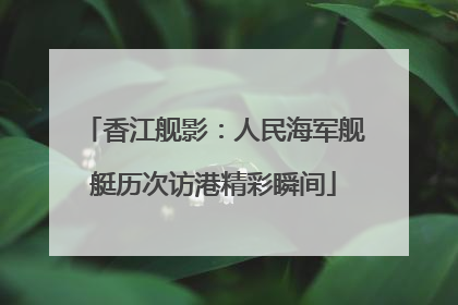 香江舰影：人民海军舰艇历次访港精彩瞬间