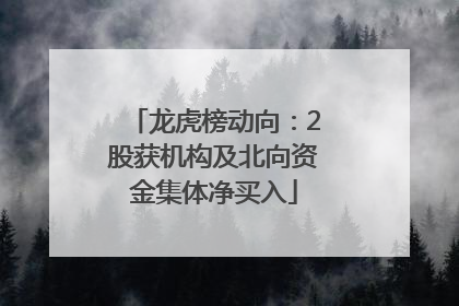 龙虎榜动向：2股获机构及北向资金集体净买入