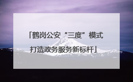 鹤岗公安“三度”模式 打造政务服务新标杆