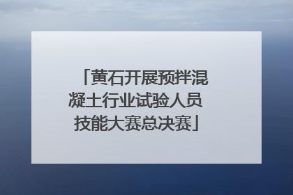 黄石开展预拌混凝土行业试验人员技能大赛总决赛
