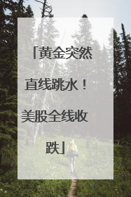 黄金突然直线跳水！美股全线收跌