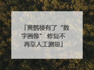 黄鹤楼有了“数字画像” 修复不再靠人工测量